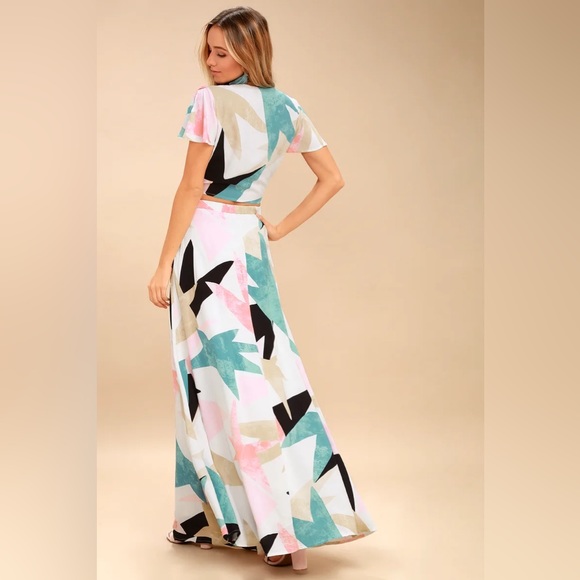 NWT Lulu’s Daydreaming Two Piece Maxi Dress - Picture 3 of 4